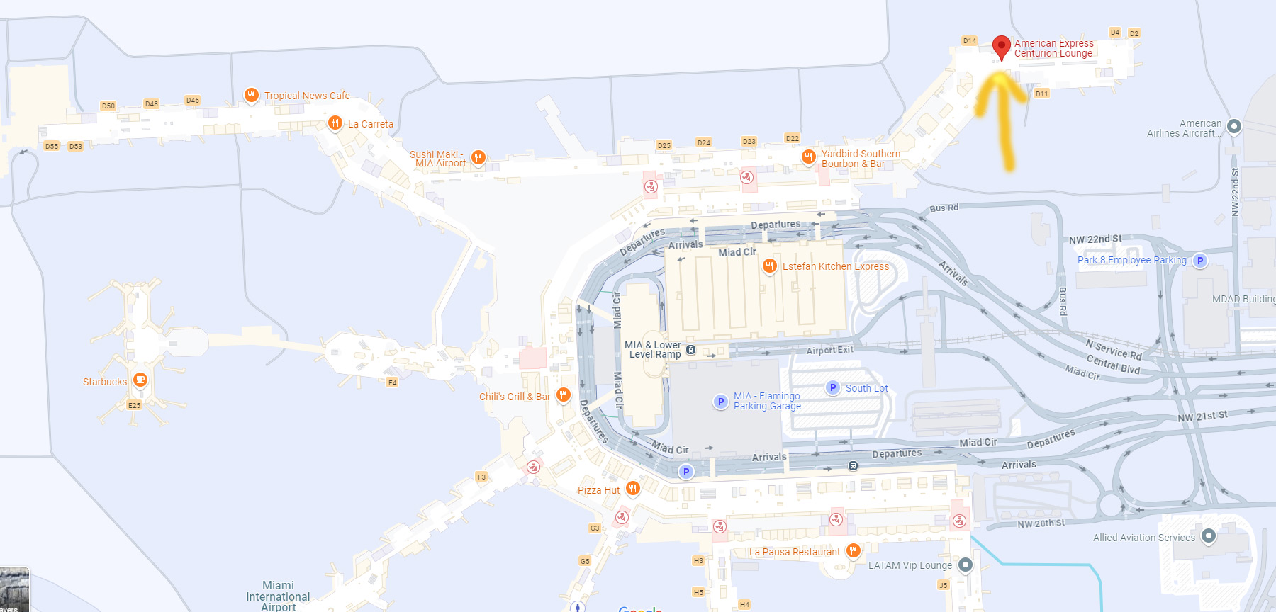 Centurion Lounge miami airport